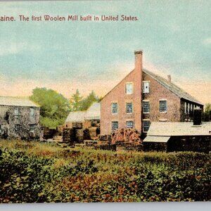 Postcard  Unposted  Maine Gray Maine First Woolen Mill built in the US #1235